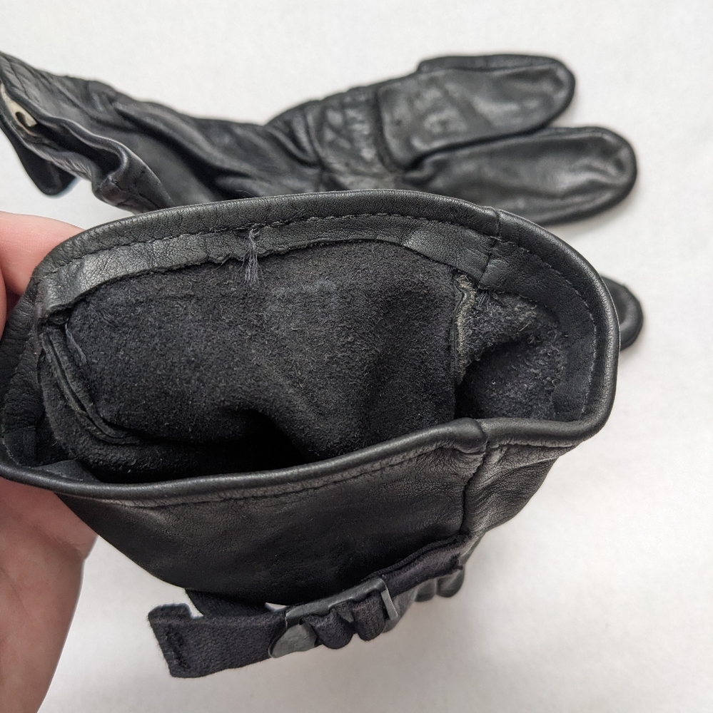 Black Leather US Army gloves - Picture 4 of 5